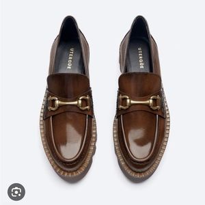 Uterque track-sole loafers with a glossy finish